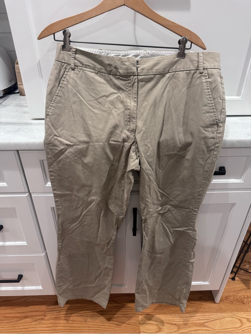 Lands' End Boot Cut Pants in Light Khaki